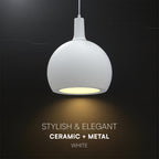 Lampa Wisząca / Gniazdo: E27 / Klosz: Kula / Biały