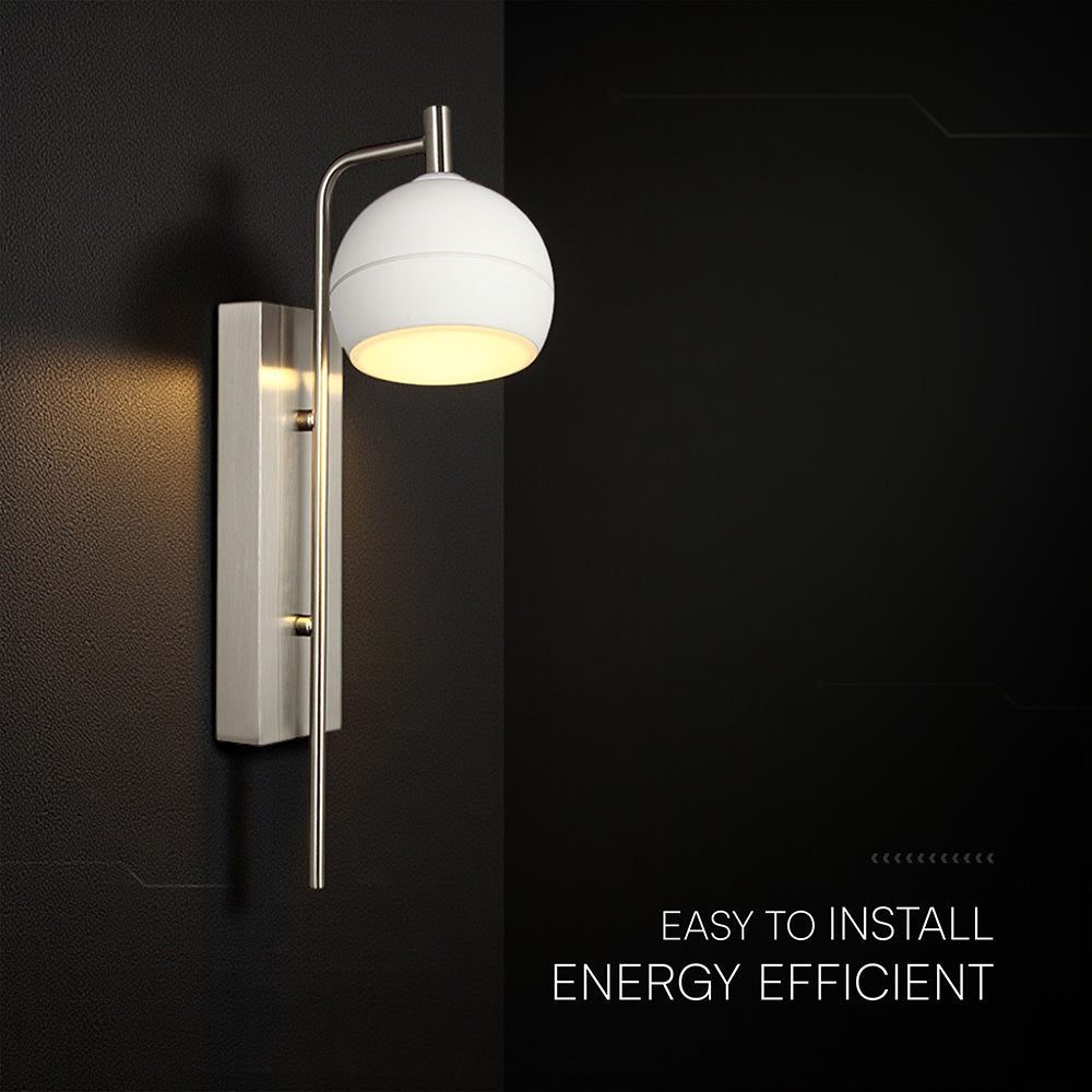 10W Dekoracyjny kinkiet LED / Barwa: 3000K / Obudowa: Biała