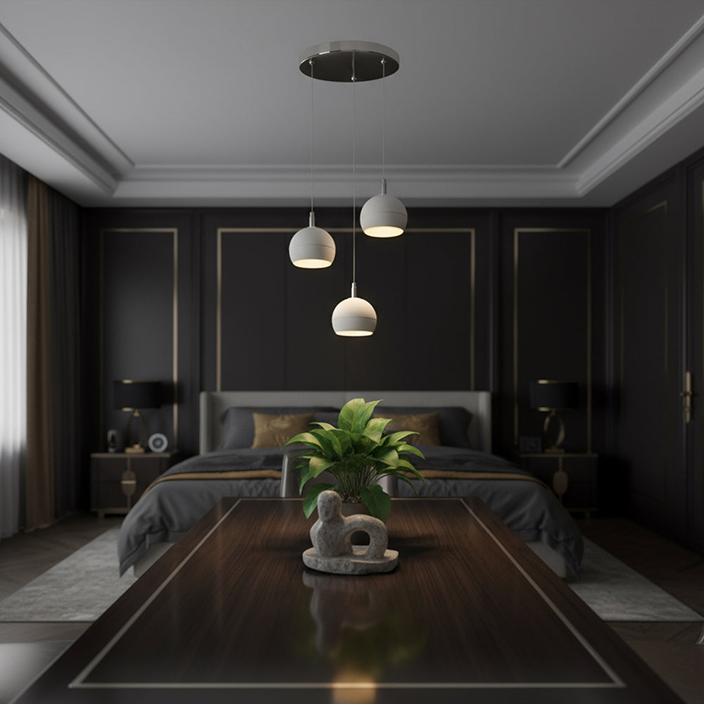 3x10W Dekoracyjna lampa sufitowa LED / Barwa: 3000K / Obudowa: Biała