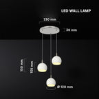 3x10W Dekoracyjna lampa sufitowa LED / Barwa: 3000K / Obudowa: Biała