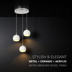 3x10W Dekoracyjna lampa sufitowa LED / Barwa: 3000K / Obudowa: Biała