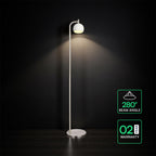 Lampa podłogowa / Barwa: 3000K / Klosz: Okrągły / Kolor: Biały