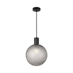 Lampa Wisząca / Gniazdo: E27 / Klosz: Kula / Szary + Czarny