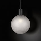 Lampa Wisząca / Gniazdo: E27 / Klosz: Kula / Szary + Czarny