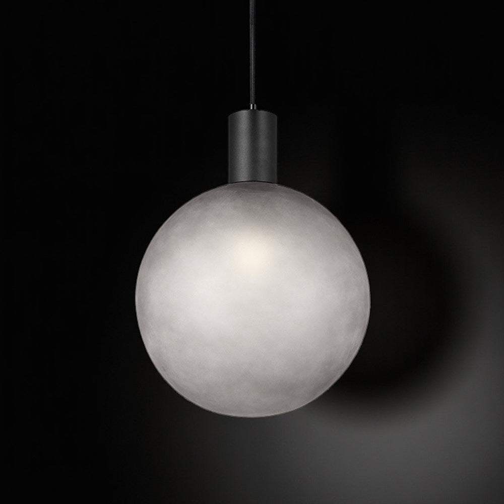 Lampa Wisząca / Gniazdo: E27 / Klosz: Kula / Szary + Czarny