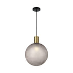 Lampa Wisząca / Gniazdo: E27 / Klosz: Kula / Szary + Brązowy
