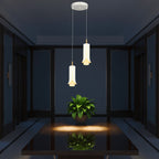2x5W Lampa Wisząca / Barwa: 3000K / Klosz: Tuba / Biały + Złoto