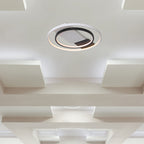 36W Dekoracyjna lampa sufitowa LED / Barwa: 3w1 / Sterowanie: Pilot / Obudowa: Czarna / IP20