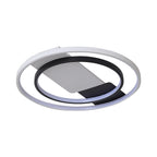 36W Dekoracyjna lampa sufitowa LED / Barwa: 3w1 / Sterowanie: Pilot / Obudowa: Czarna / IP20