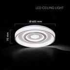 36W Dekoracyjna lampa sufitowa LED / Barwa: 3w1 / Sterowanie: Pilot / Obudowa: Biała / IP20