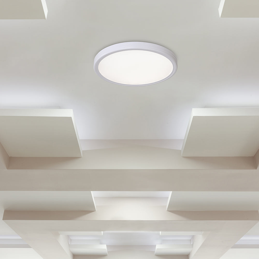 36W Dekoracyjna lampa sufitowa LED / Barwa: 3w1 / Sterowanie: Pilot / Obudowa: Biała / IP20