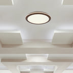36W Dekoracyjna lampa sufitowa LED / Barwa: 3w1 / Sterowanie: Pilot / Obudowa: Drewno / IP20