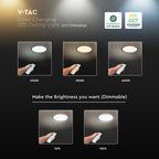 36W Dekoracyjna lampa sufitowa LED / Barwa: 3w1 / Sterowanie: Pilot / Obudowa: Drewno / IP20