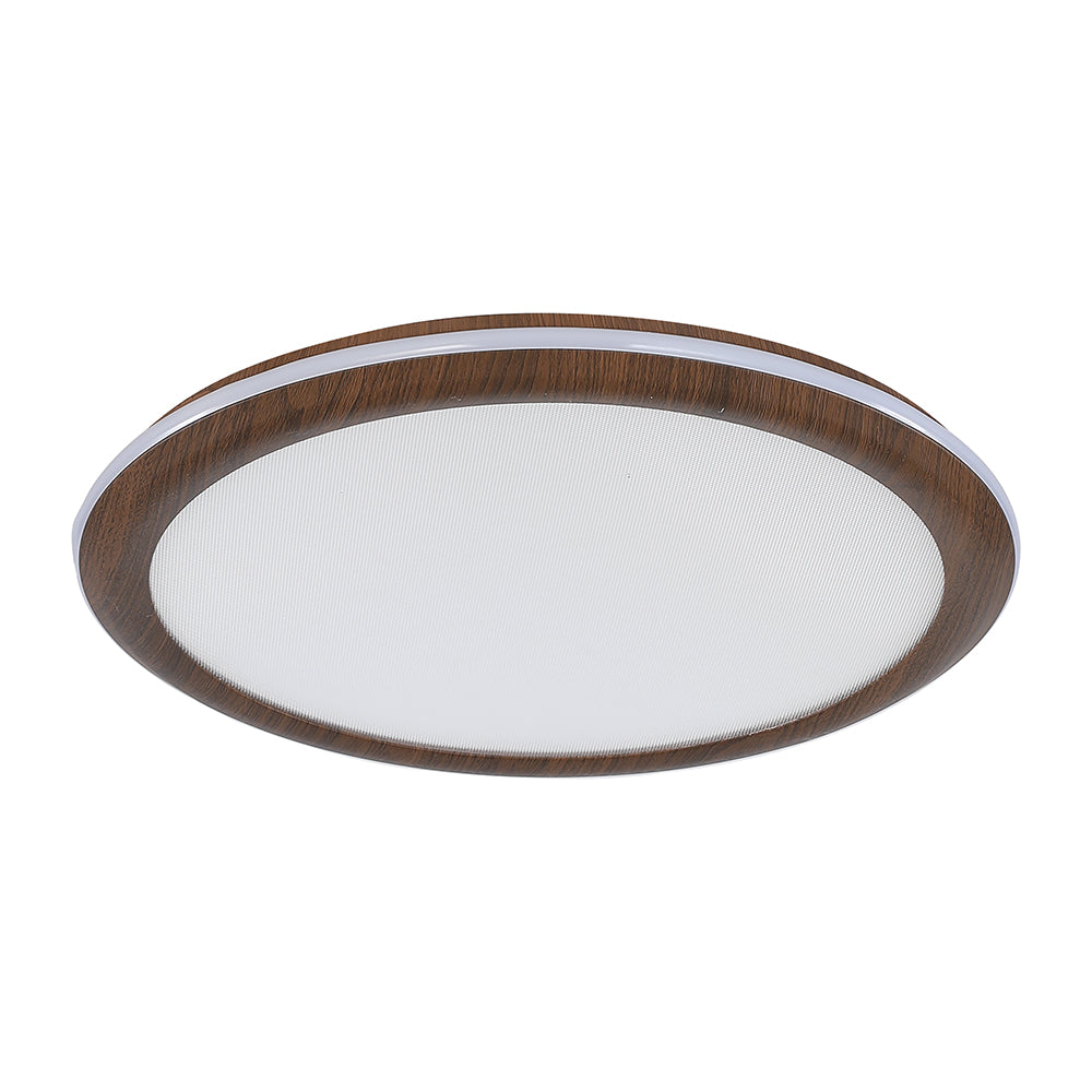 36W Dekoracyjna lampa sufitowa LED / Barwa: 3w1 / Sterowanie: Pilot / Obudowa: Drewno / IP20