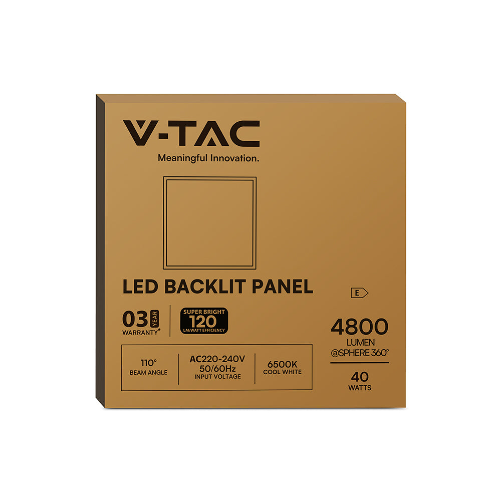 40W Panel LED SLIM BACKLIT 600x600mm / Barwa:6500K / 3 Lat gwarancji / Skuteczność 120lm/W