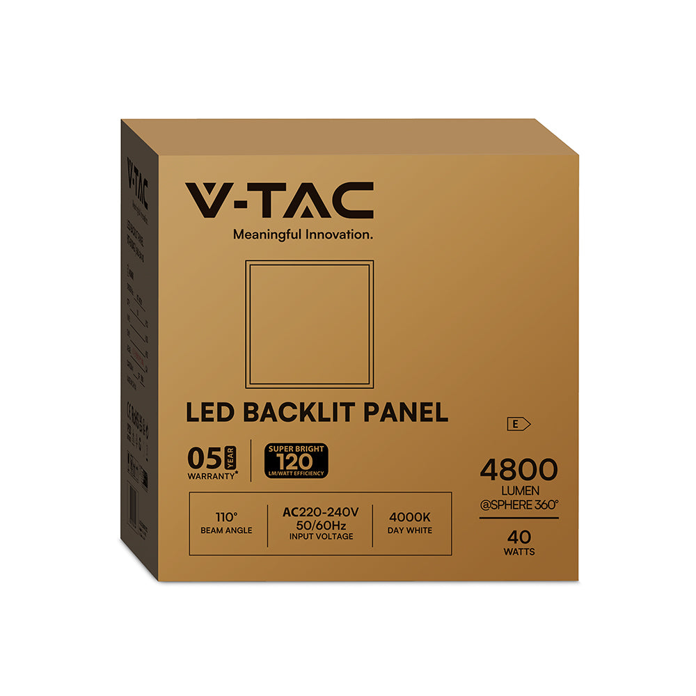40W Panel LED BACKLIT 600x600mm / Barwa:4000K / 5 Lat gwarancji / Skuteczność 120lm/W