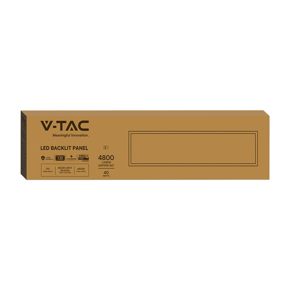 40W Panel LED BACKLIT 1200x300mm / Chip CREE / Zasilacz STARSENSE / Barwa:6500K / 6 Lat gwarancji / Skuteczność 120lm/W