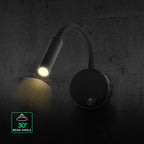 3W Hotelowa lampa ścienna / Chip CREE / Barwa: 3000K / Kolor: Czarny