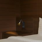 3W Hotelowa lampa ścienna USB / Chip CREE / Barwa: 3000K / Kolor: Czarny