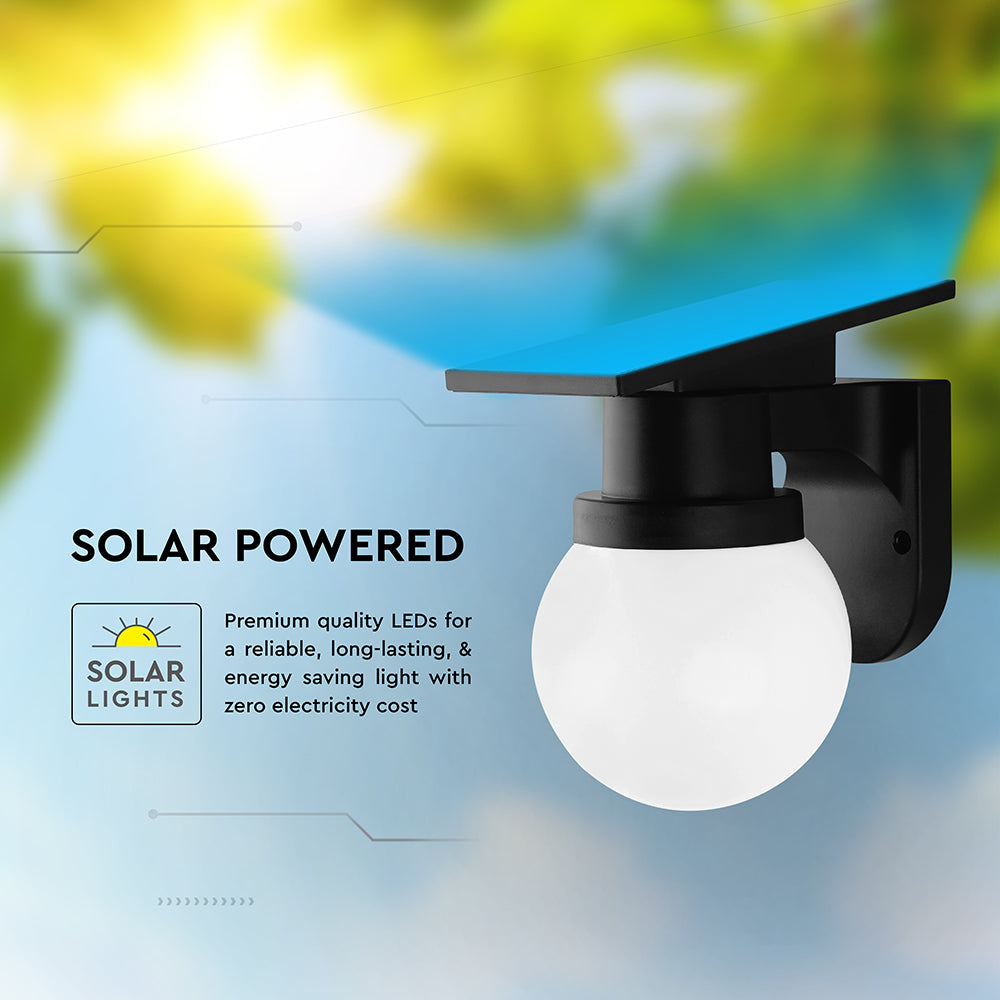 0.9W Solarna kinkiet ogrodowy z pilotem / Obudowa: Czarna / Barwa:3w1 / IP54 /