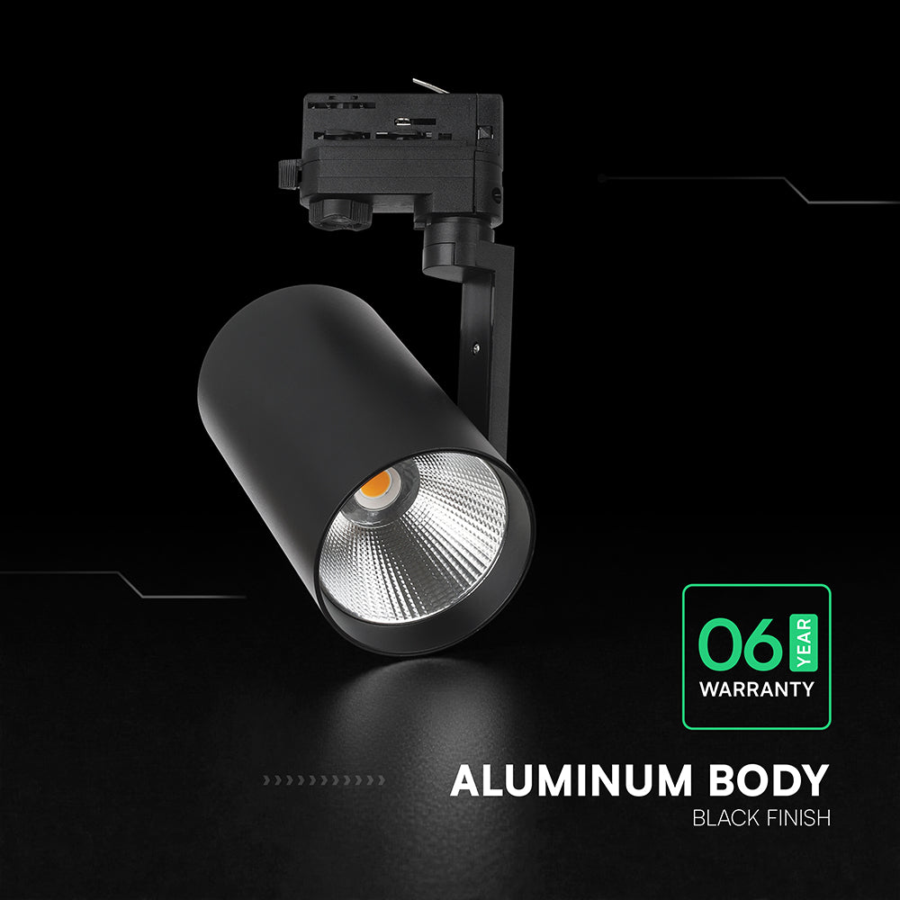 20W Lampa LED na szynoprzewód / Chip CREE / Barwa: 3000K / 6 lat gwarancji / Obudowa: Czarna