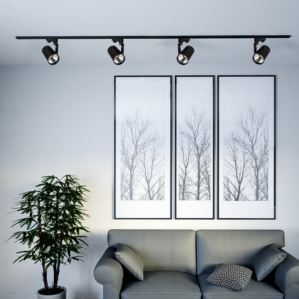 35W Lampa LED na szynoprzewód / Chip CREE / Barwa: 3000K / 6 lat gwarancji / Obudowa: Czarna
