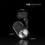 35W Lampa LED na szynoprzewód / Chip CREE / Barwa: 3000K / 6 lat gwarancji / Obudowa: Czarna