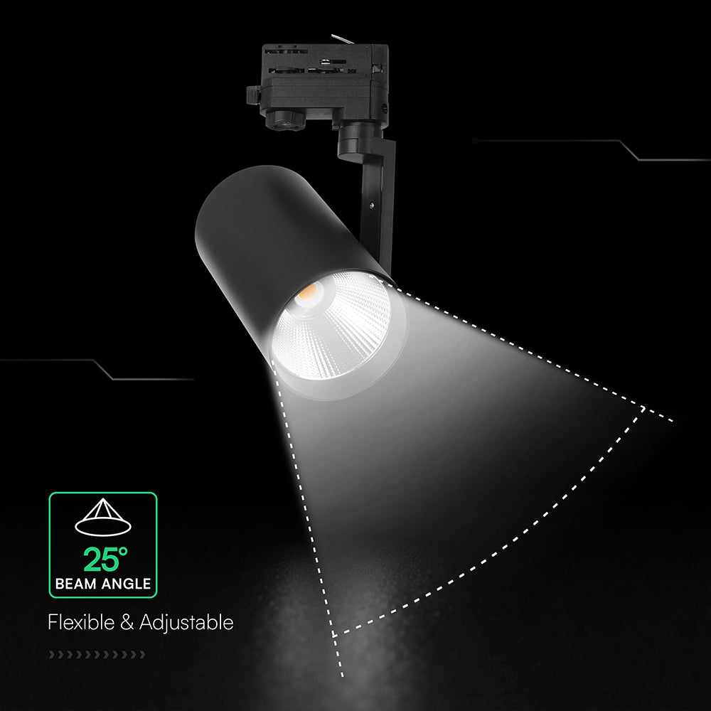 35W Lampa LED na szynoprzewód / Chip CREE / Barwa: 3000K / 6 lat gwarancji / Obudowa: Czarna