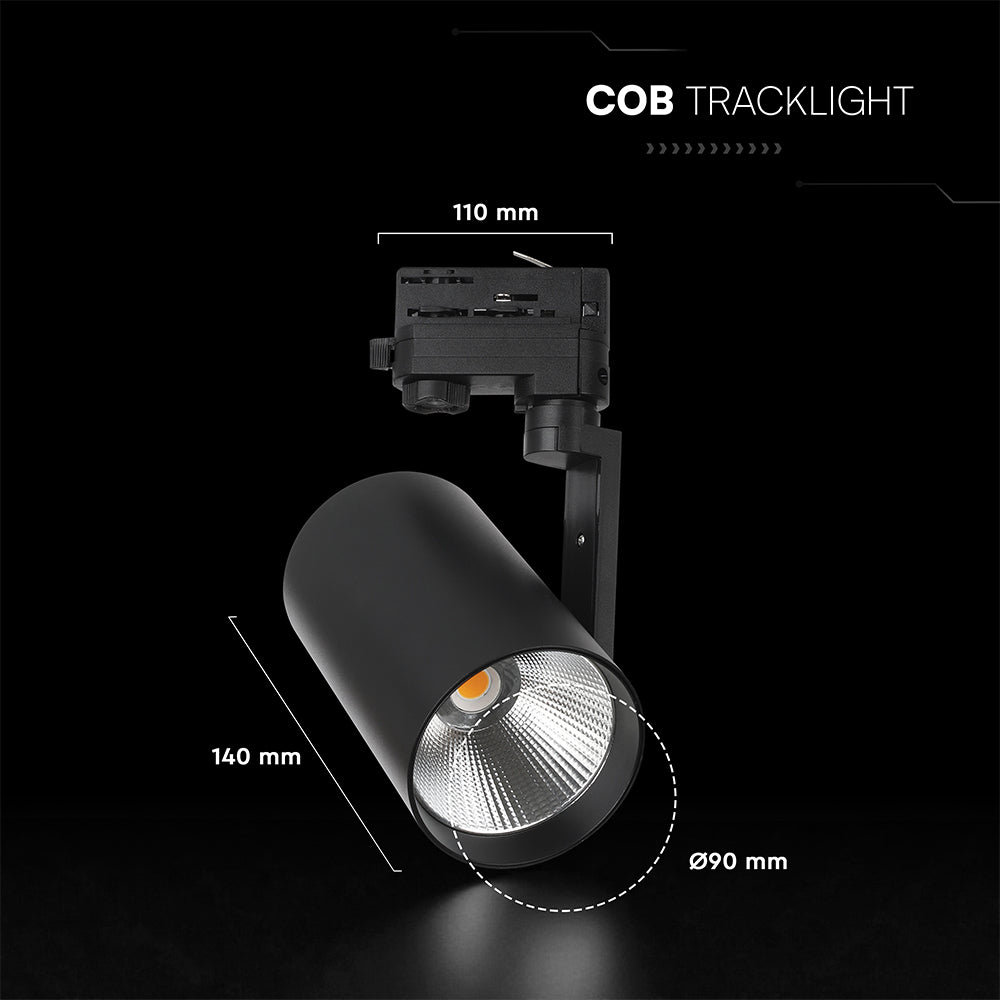 35W Lampa LED na szynoprzewód / Chip CREE / Barwa: 4000K / 6 lat gwarancji / Obudowa: Czarna