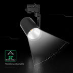 35W Lampa LED na szynoprzewód / Chip CREE / Barwa: 6400K / 6 lat gwarancji / Obudowa: Czarna