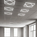 64W Panel LED Ramowy diament 600x600mm / Zasilacz LIFUD / FLICKER FREE / Barwa: 6500K / Opakowanie: 6szt.