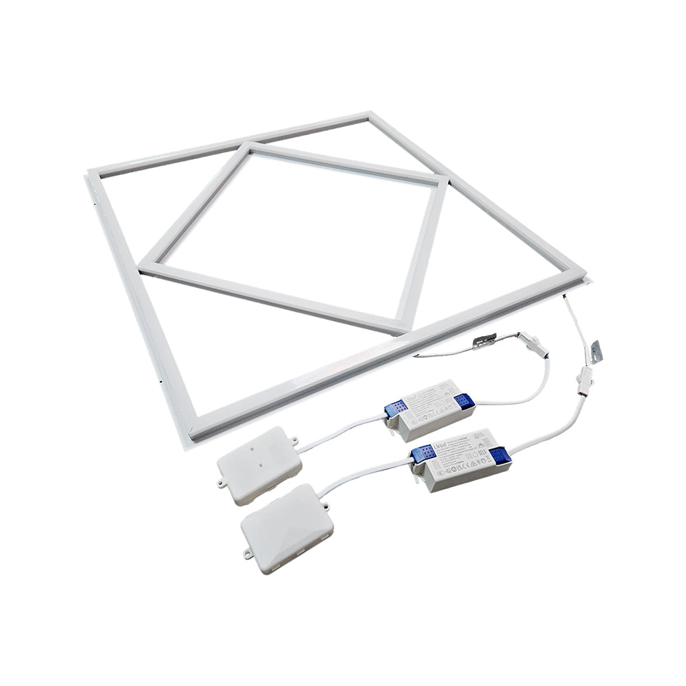 64W Panel LED Ramowy diament 600x600mm / Zasilacz LIFUD / FLICKER FREE / Barwa: 6500K / Opakowanie: 6szt.