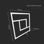 60W Panel LED Ramowy Kwadrat 600x600mm / Zasilacz LIFUD / FLICKER FREE / Barwa: 6500K / Opakowanie: 6szt.