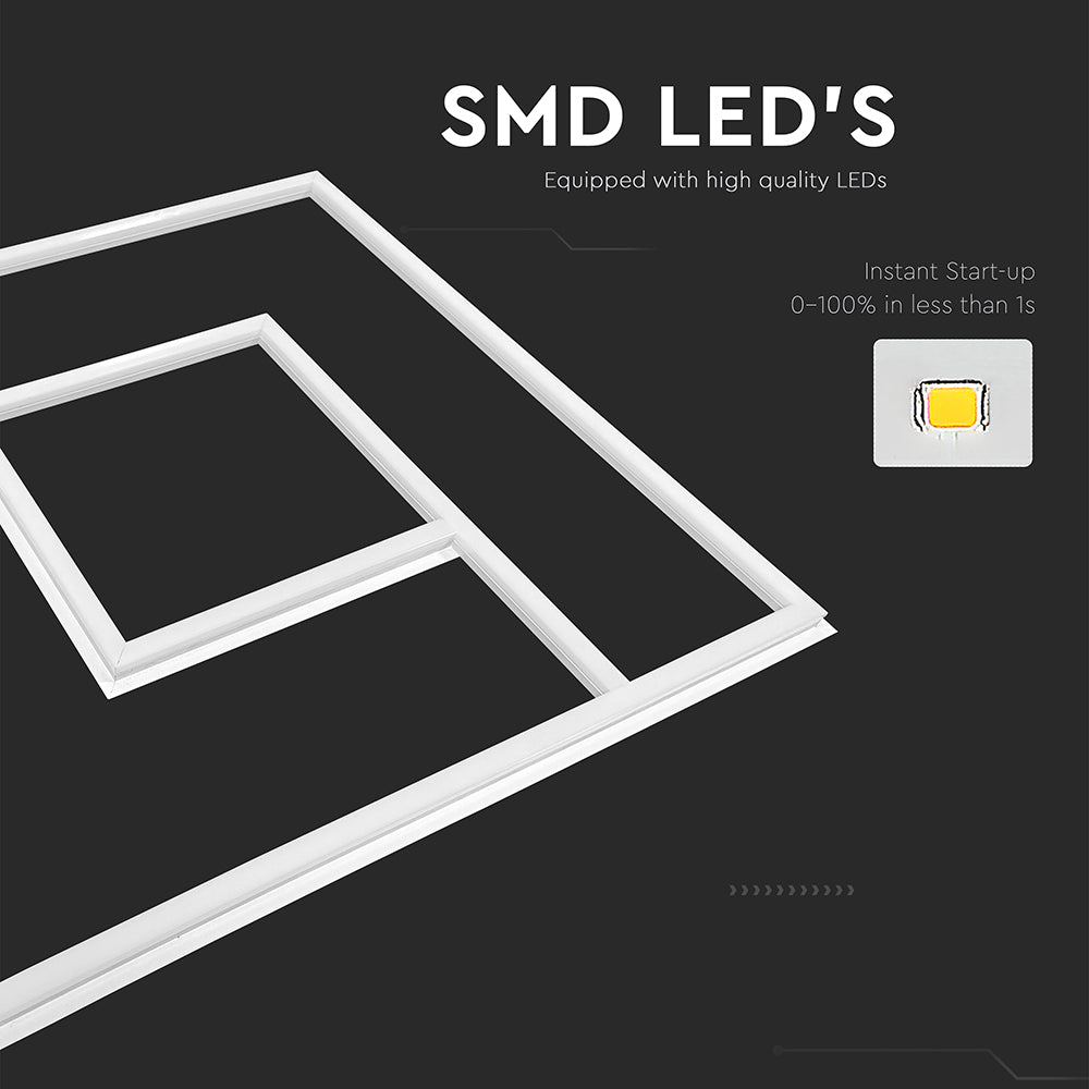 60W Panel LED Ramowy Kwadrat 600x600mm / Zasilacz LIFUD / FLICKER FREE / Barwa: 6500K / Opakowanie: 6szt.