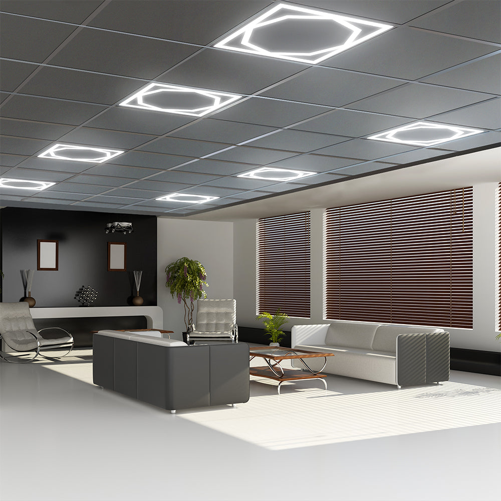 72W Panel LED Ramowy Ośmiokąt 600x600mm / Zasilacz 2xLIFUD / FLICKER FREE / Barwa: 6500K / Opakowanie: 6szt.