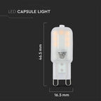 2.5W G9 Żarówka LED / Chip SAMSUNG / Barwa:4000K / Trzonek:G9