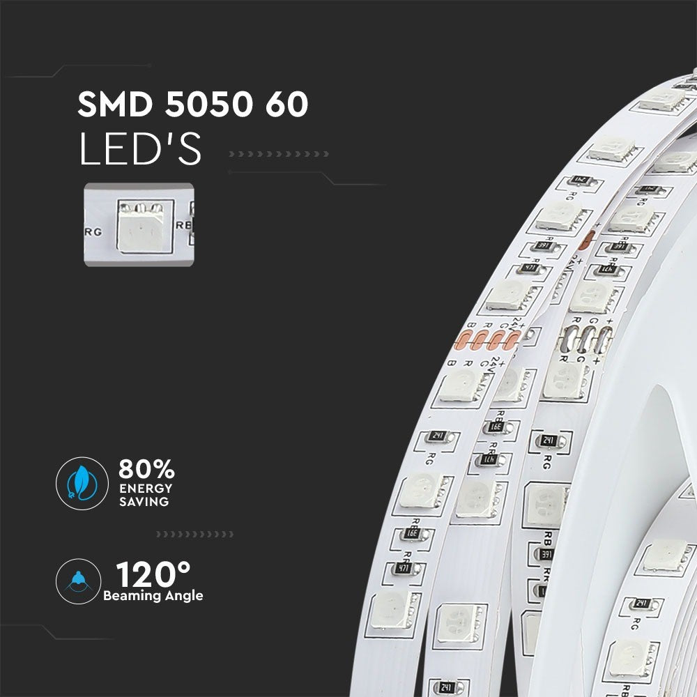 Taśma LED / Barwa:3000K / Zasilanie: 24V / IP20 / Rolka:5m