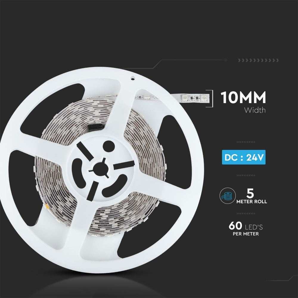 Taśma LED / Barwa:6000K / Zasilanie: 24V / IP20 / Rolka:5m
