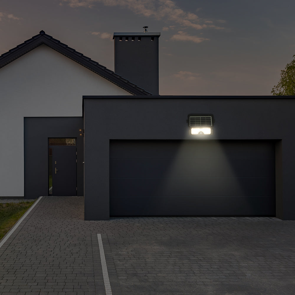 7W Naświetlacz LED solarny z czujnikiem ruchu / Barwa:3w1 / Obudowa: Czarna
