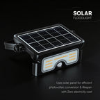 7W Naświetlacz LED solarny z czujnikiem ruchu / Barwa:3w1 / Obudowa: Czarna