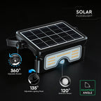 7W Naświetlacz LED solarny z czujnikiem ruchu / Barwa:3w1 / Obudowa: Czarna