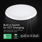 VT-8179 LED DOME LIGHT WITH MICROWAVE SENSOR CREE CHIP 5IN1 POWER /CCT IP65 6 YEARS WTY
