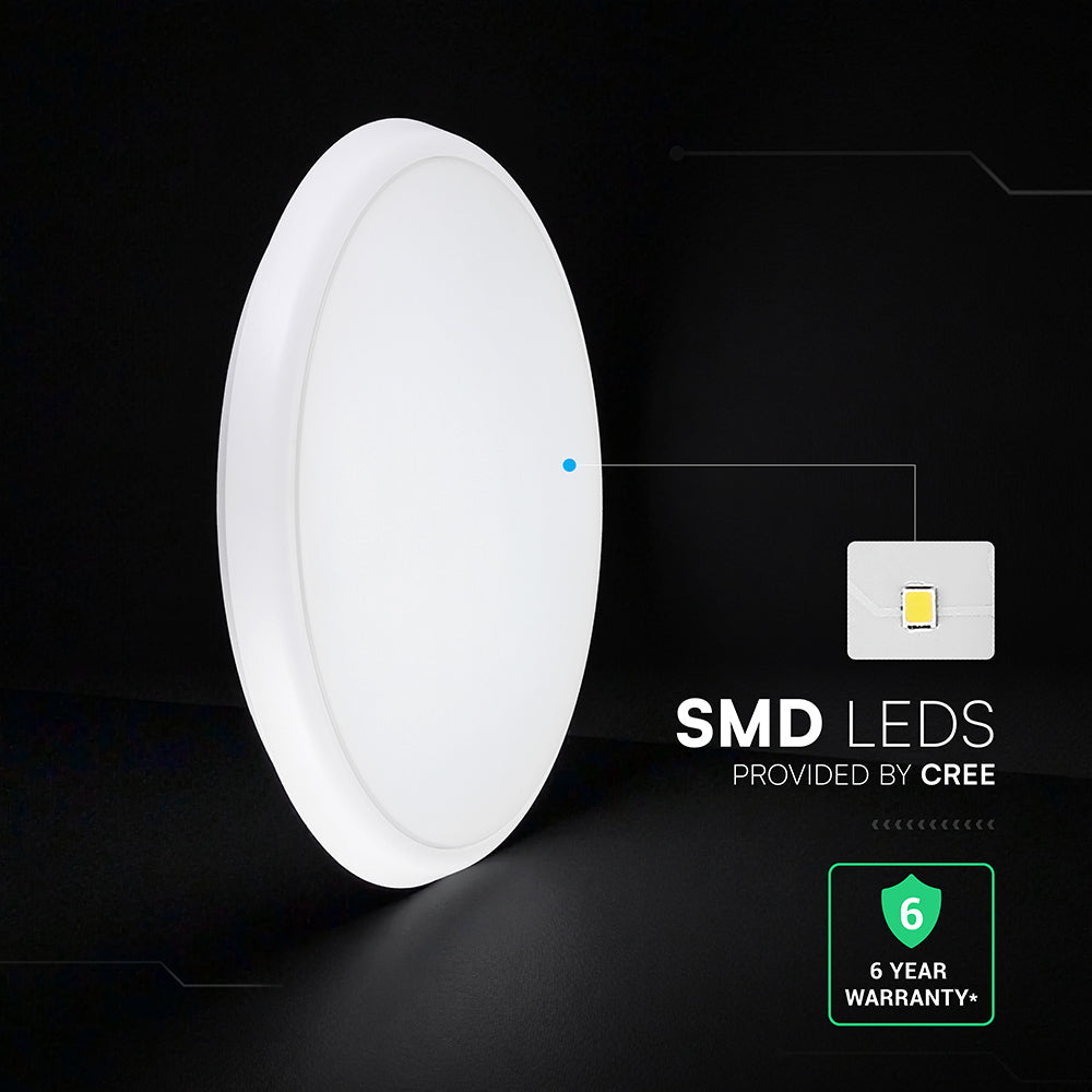 VT-8179 LED DOME LIGHT WITH MICROWAVE SENSOR CREE CHIP 5IN1 POWER /CCT IP65 6 YEARS WTY