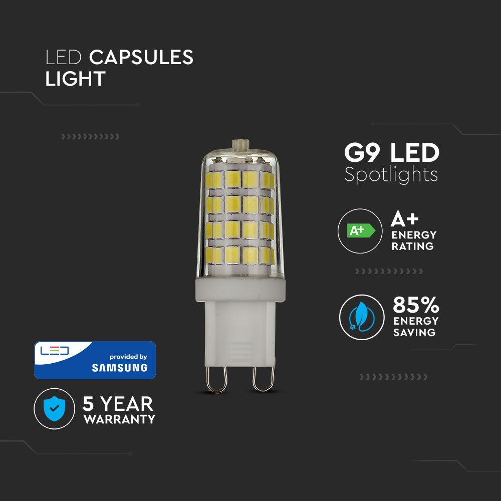 3W G9 Żarówka LED / Chip SAMSUNG / Barwa:3000K / Trzonek:G9
