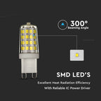 3W G9 Żarówka LED / Chip SAMSUNG / Barwa:4000K / Trzonek:G9