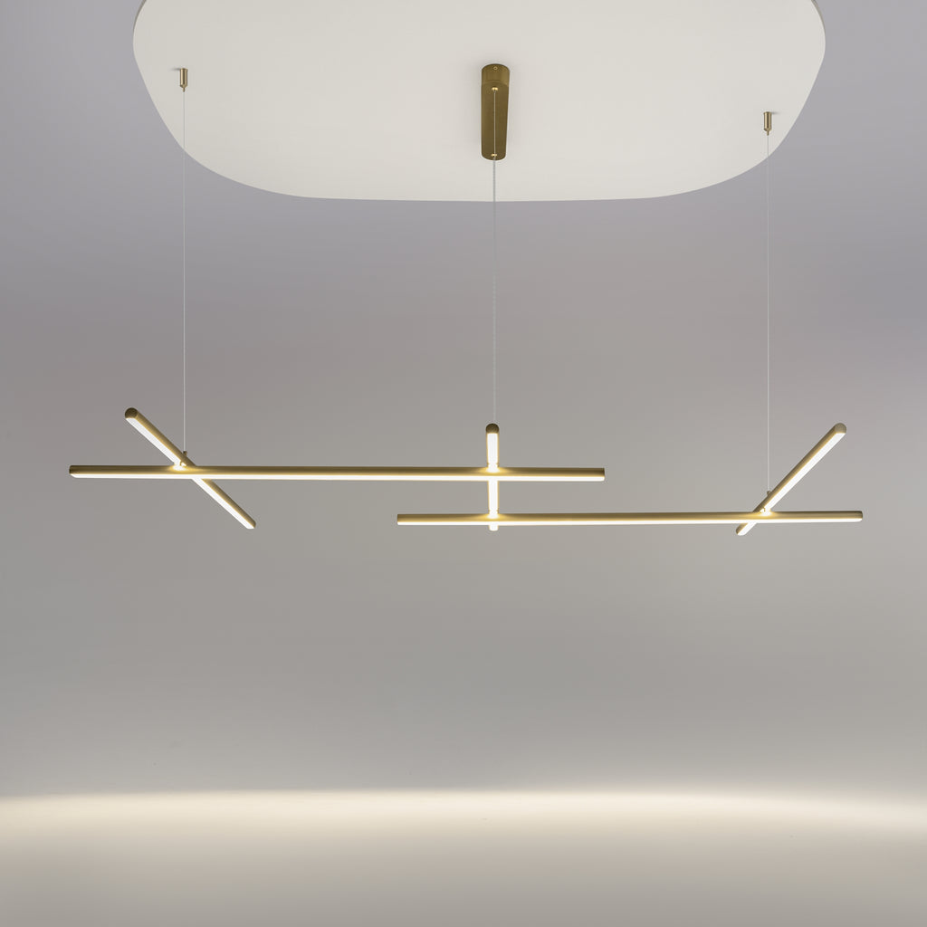 Maytoni Lampa wisząca Radiance - Aluminium - Złoty MOD278PL-L86G3K1