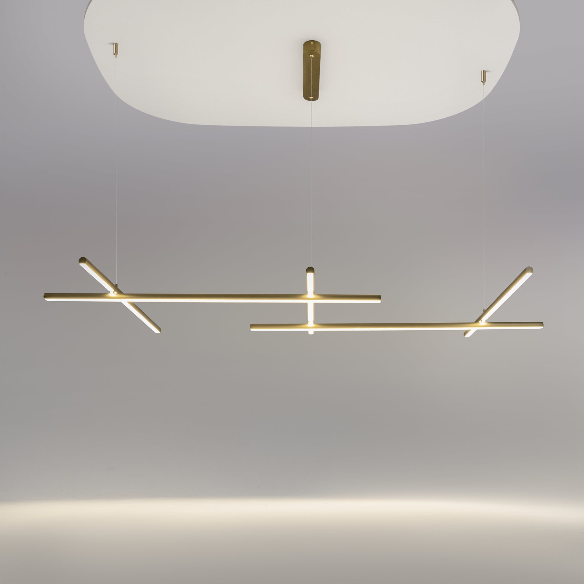 Maytoni Lampa wisząca Radiance - Aluminium - Złoty MOD278PL-L86G3K1