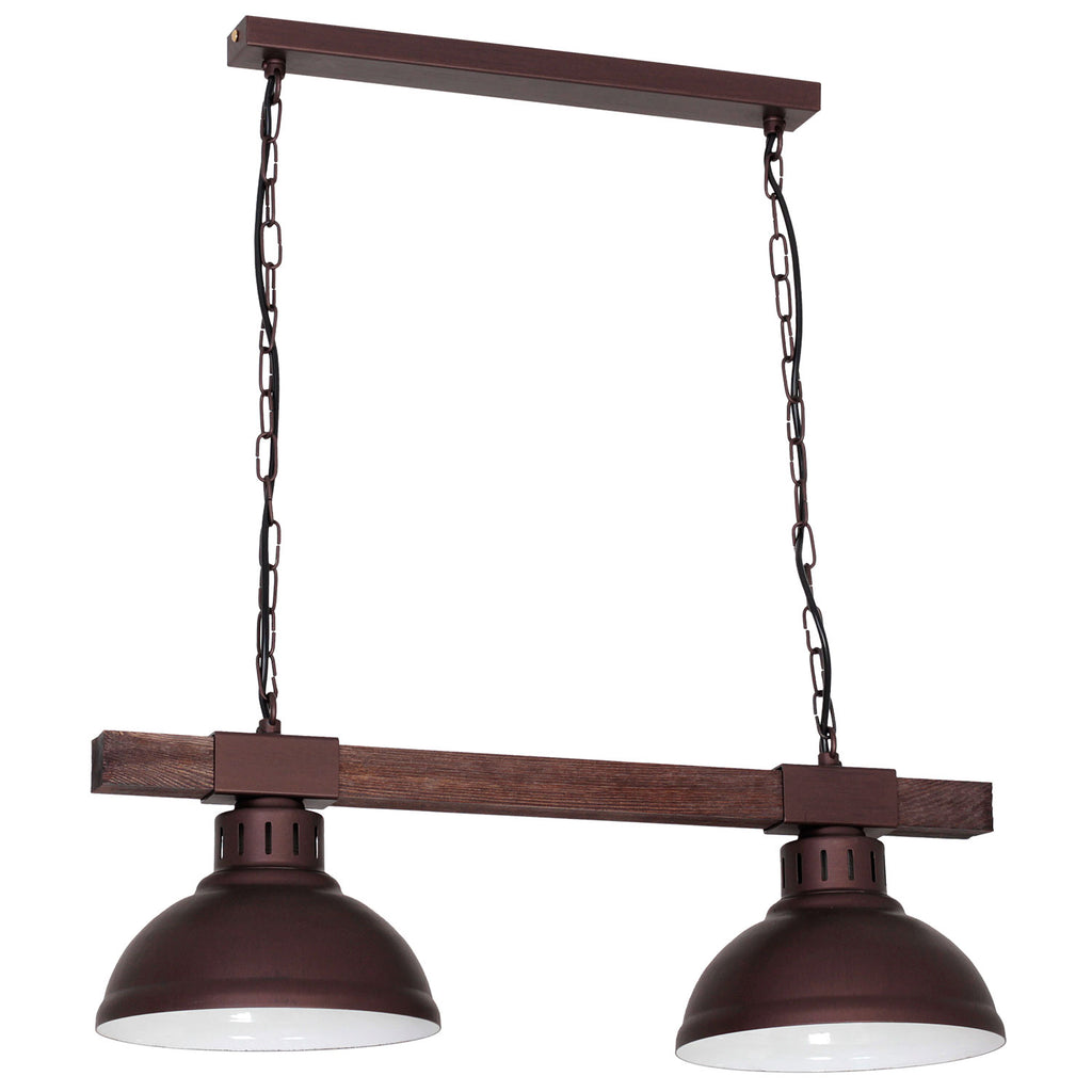 żyrandol Hakon dark wood 2xE27