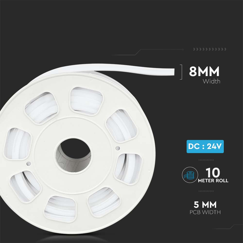 NEON FLEX / Barwa:3000K / Zasilanie: 24V / Rolka:10m