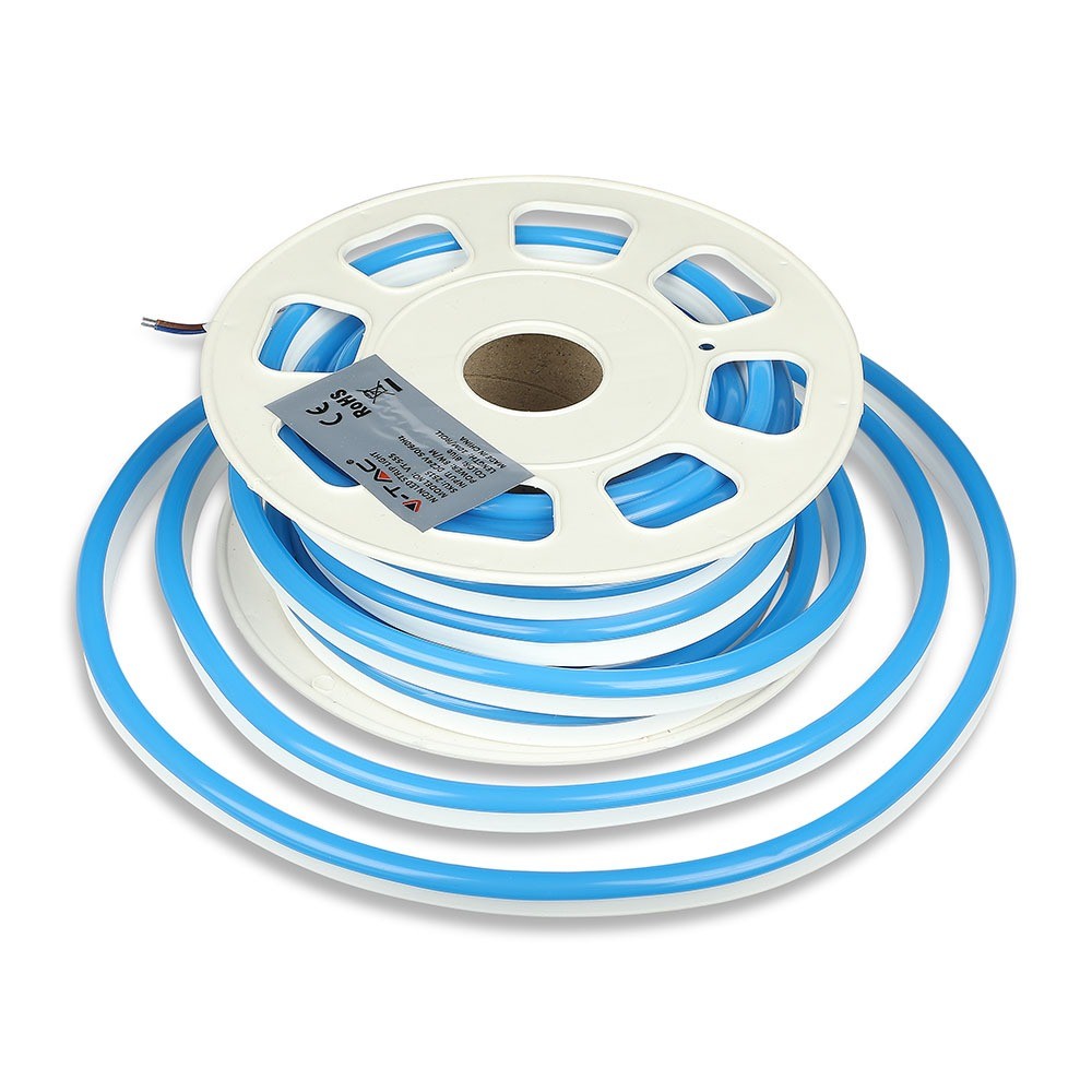 NEON FLEX / Barwa: Niebieski / Zasilanie: 24V / Rolka:10m